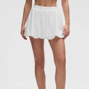 Lululemon Bubble-Hem Skirt, White, Large